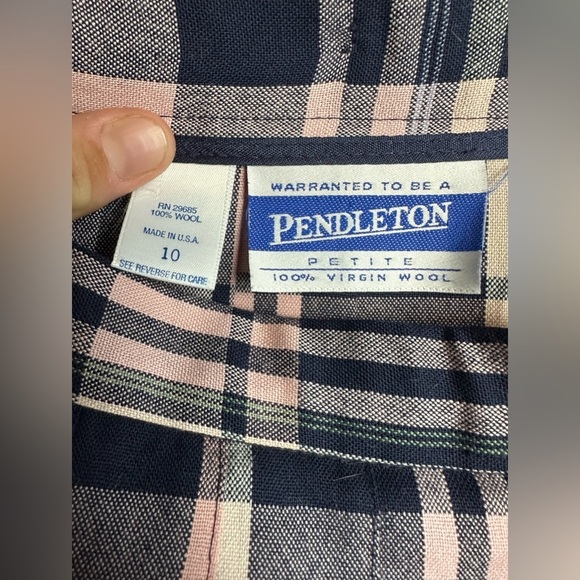 Vintage Pendleton Wool Plaid Skirt - Sz 10 - Picture 5 of 5